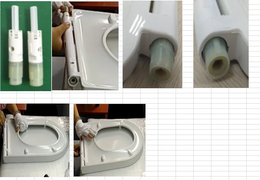 Whole Set Toilet Seat Soft Close Hinge Slow Close Bidet Cover and Ring Hinges