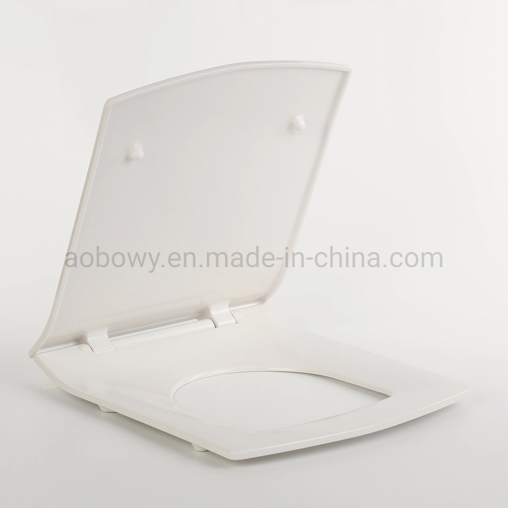 Sample Customization Hot Selling Square White Plastic Toilet Seat Cover UF Toilet Seats (Au107)